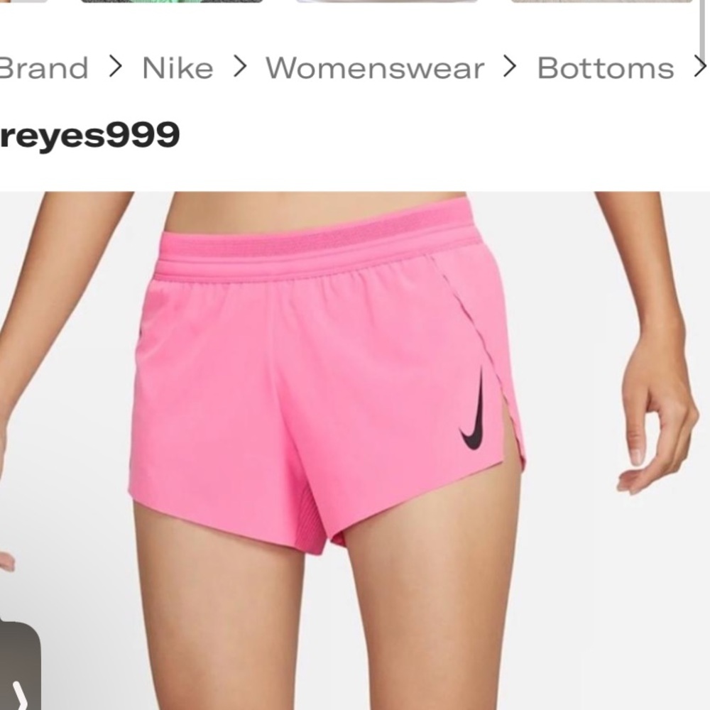 Nike aeroswift pink pleated running shorts size xl new with tags